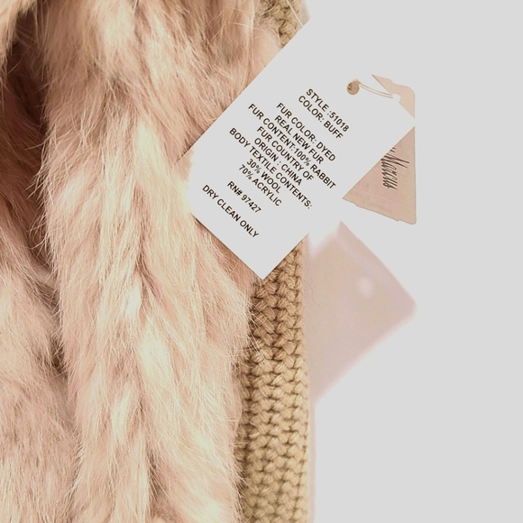 Neiman Marcus Rabbit Fur Vest Medium BNWT - Picture 10 of 10